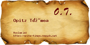 Opitz Tímea névjegykártya
